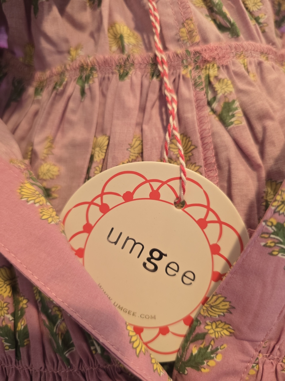 Umgee Pink Floral Ruffled Dress - Picture 7 of 8